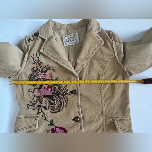 Sugar Lips Corduroy Embroidered Jacket Sz. M - Picture 5 of 7